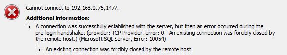 An Existing Connection was Forcibly Closed by the Remote Host