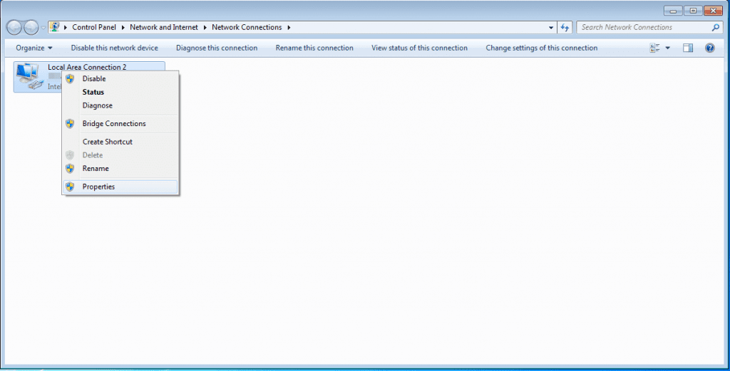 Changing the DNS server in Windows - Step 2