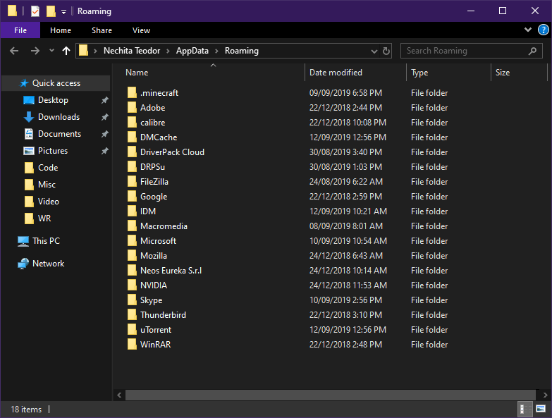 Delete your program folders in the AppData folder
