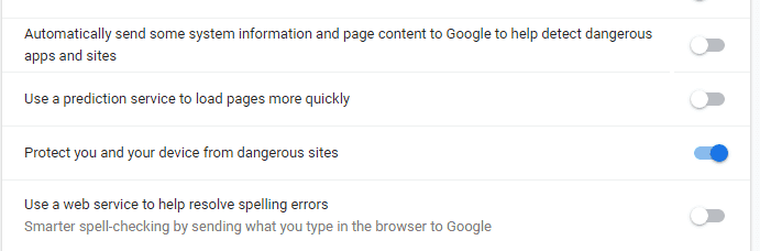 ERR_NAME_NOT_RESOLVED - Disable the DNS Prefetching in Chrome - Step 3