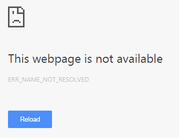 ERR_NAME_NOT_RESOLVED Windows 10