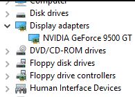 Find your video card in Device Manager