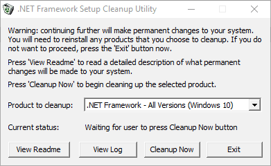 Reinstalling the Microsoft NET framework2