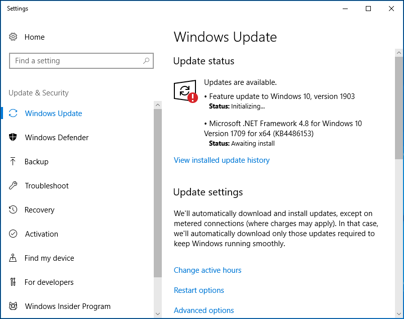 Update windows