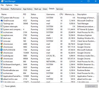 Windows system idle process