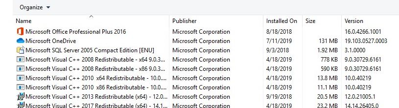 program lists