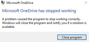 OneDrive Keeps Crashing in Windows 10