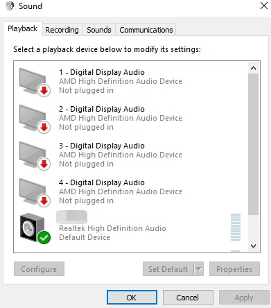 Fixing the "NVIDIA Output Not Connected" error in Windows 10
