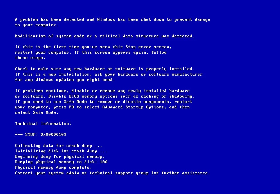 How to Error 0x00000109 on Windows 10 - IR Cache