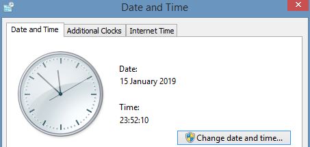 Setting the date and time